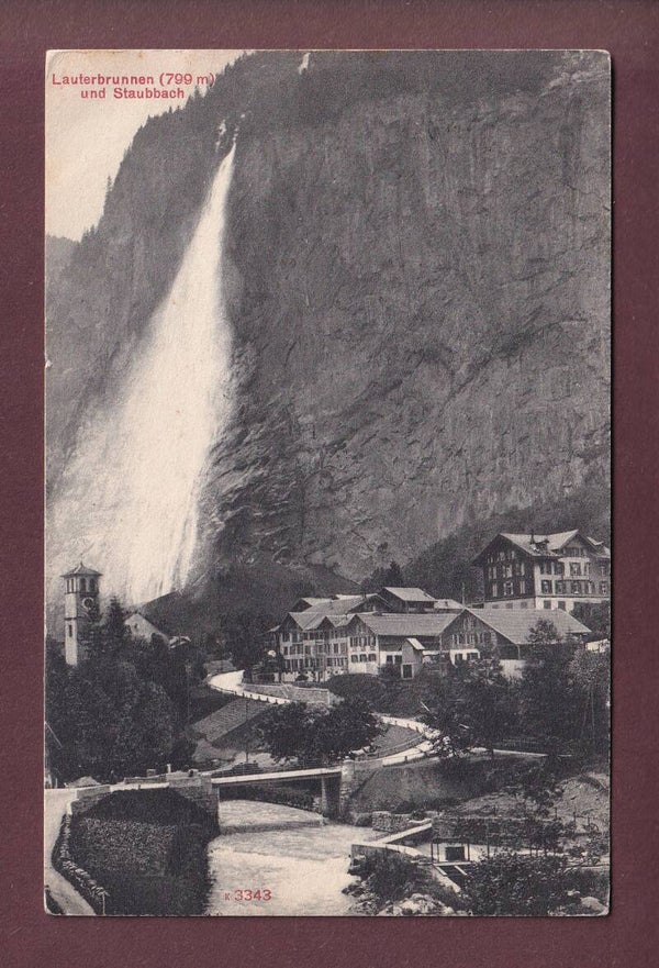 LAUTERBRUNNEN - Teil mit Staubbach - 1912