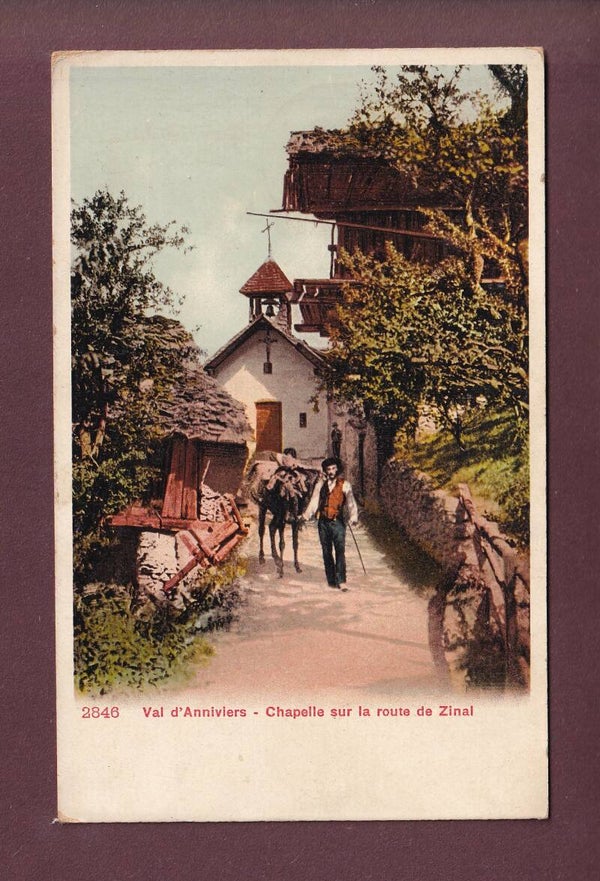 Val d'Anniviers - Chapelle sur la route de ZINAL - 1926