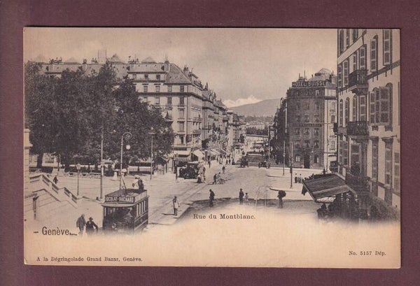 GENEVE - Rue du Mont-Blanc - Tram
