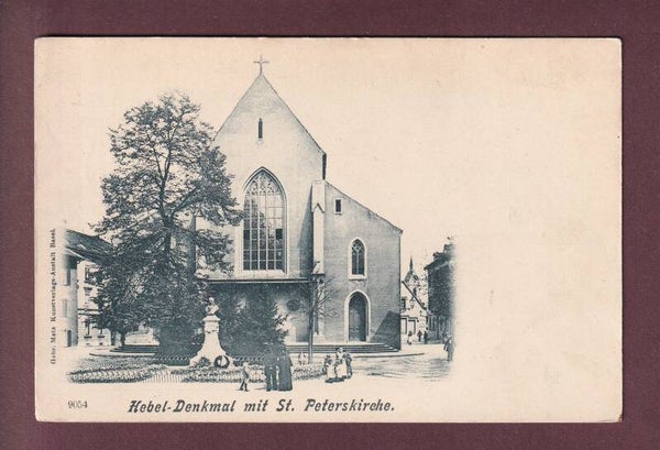 BASEL - Hebel-Denkmal - St. Peterskirche