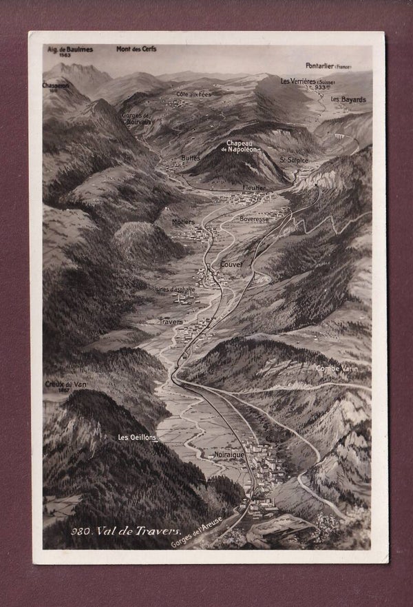 VAL DE TRAVERS - Vol d'oiseau