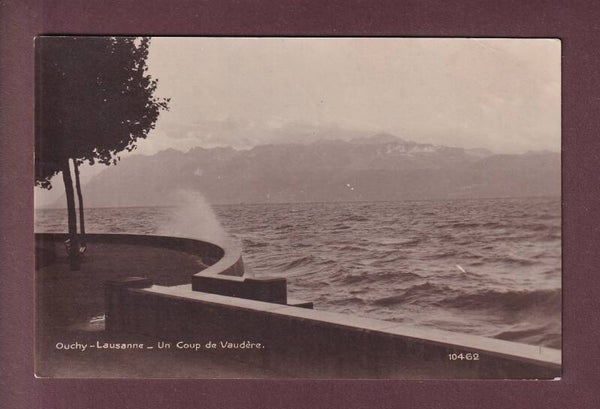 LAUSANNE - Ouchy - Un coup de Vaudère - 1918