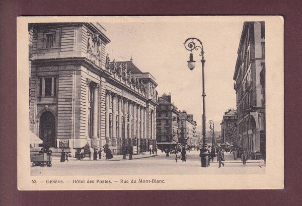 GENEVE - Hôtel des Postes - Rue du Mont-Blanc - 1909