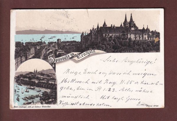 Souvenir de NEUCHÂTEL - 1900 Litho Schlumpf