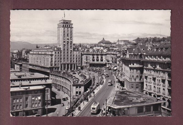 LAUSANNE - Tour Bel-Air - Bus - 1955