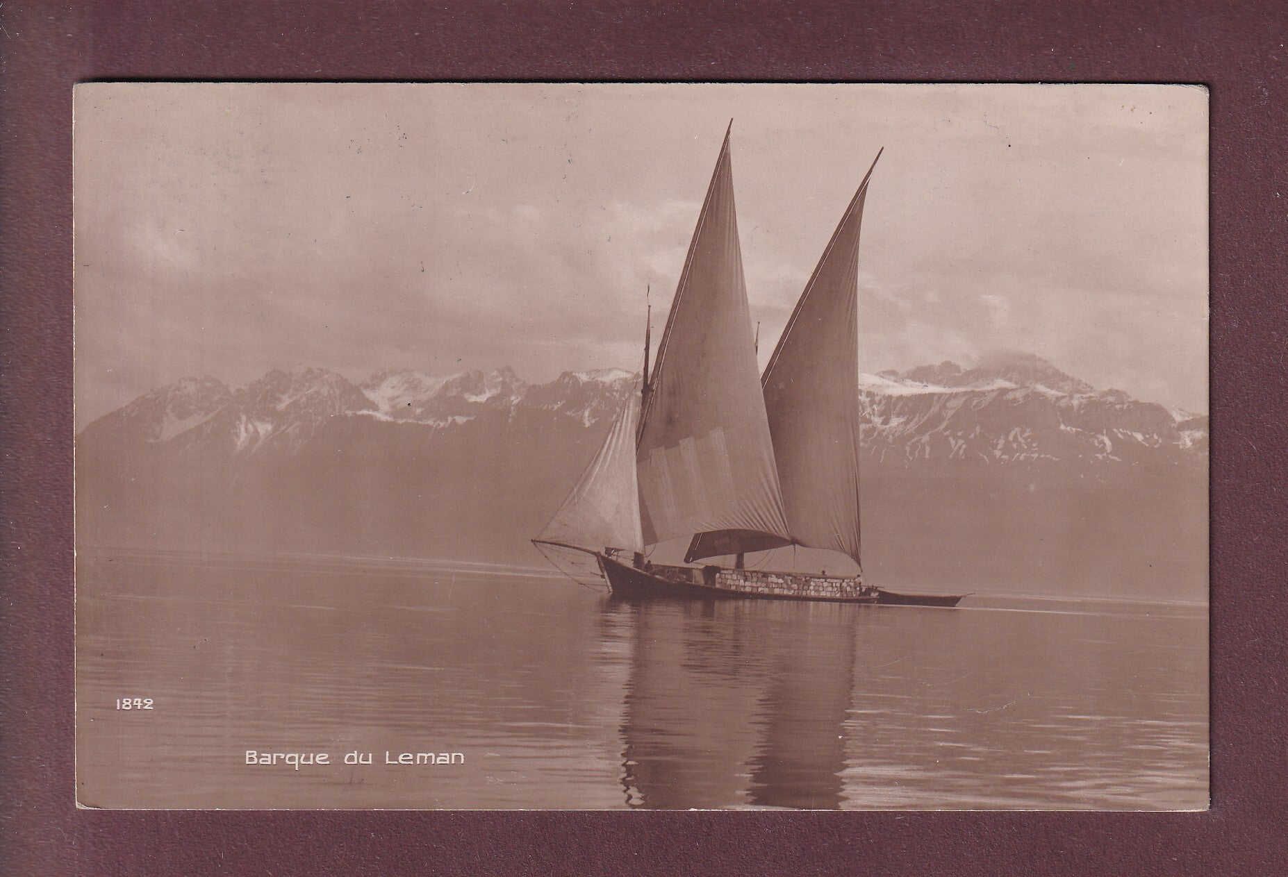 BARQUE DU LEMAN chargée - 1916