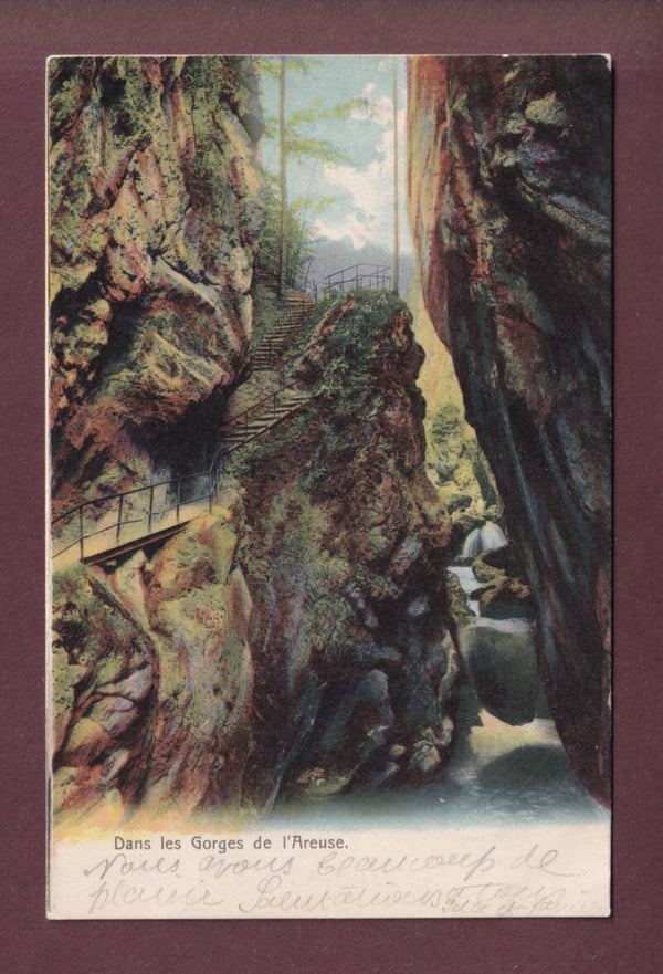 Dans les Gorges de l'AREUSE - 1903