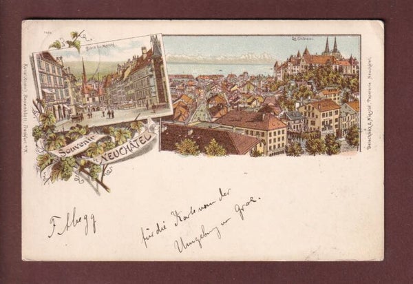 Souvenir de NEUCHÂTEL - 1895 Litho Rosenblatt