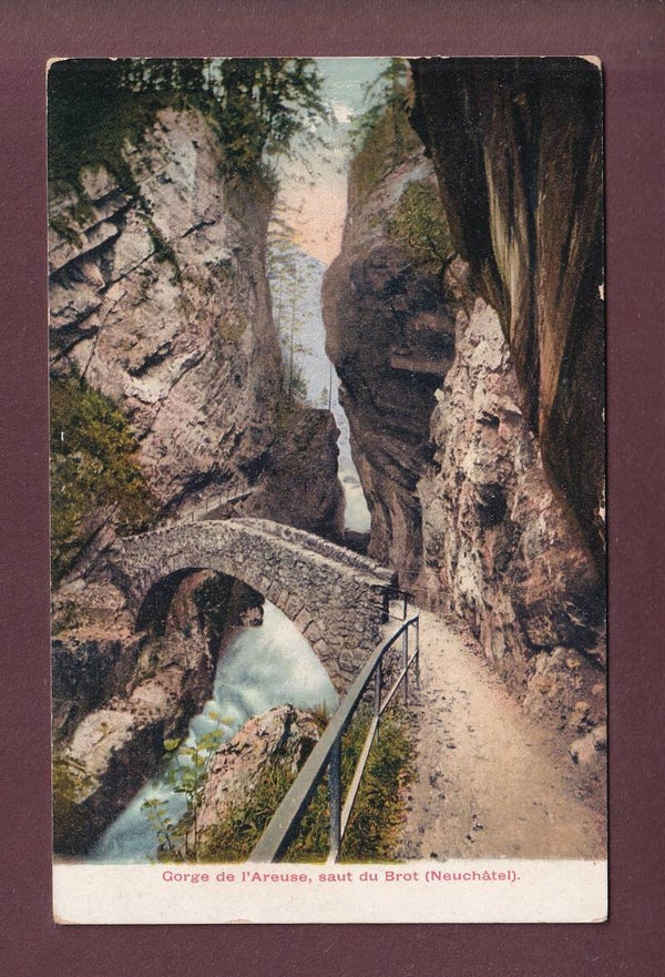Gorge de l'AREUSE - Saut de Brot - 1908