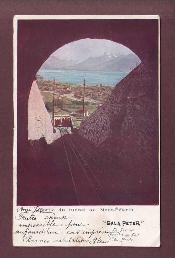Sortie du tunnel du funiculaire du MONT PELERIN - Gala Peter