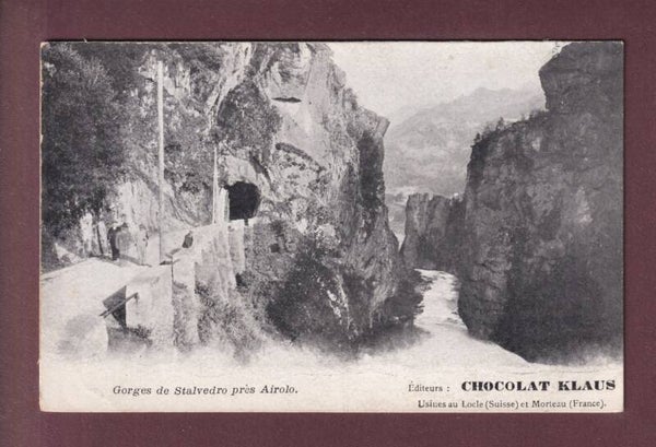 CHOCOLAT KLAUS - AIROLO - Gorges de Stalvedro