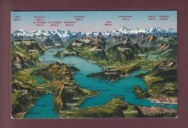 LUZERN und Umgebung - Vogelschau