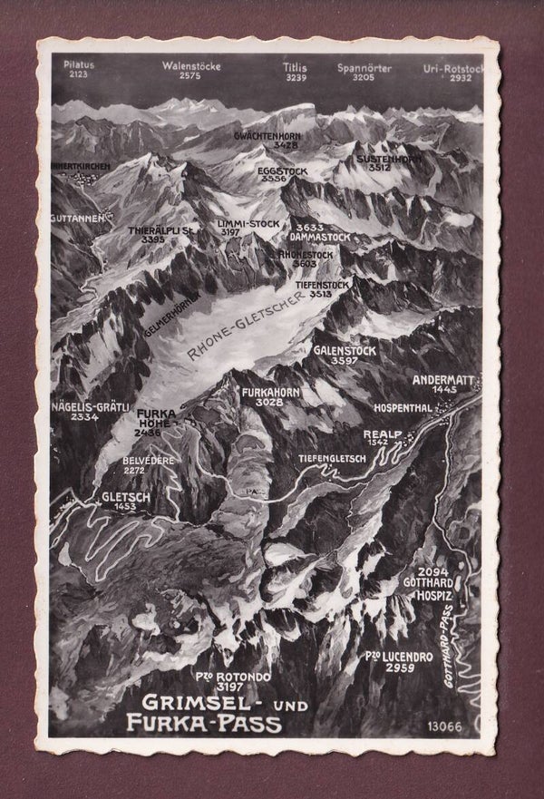 GRIMSEL und FURKA-PASS - Vogelschau