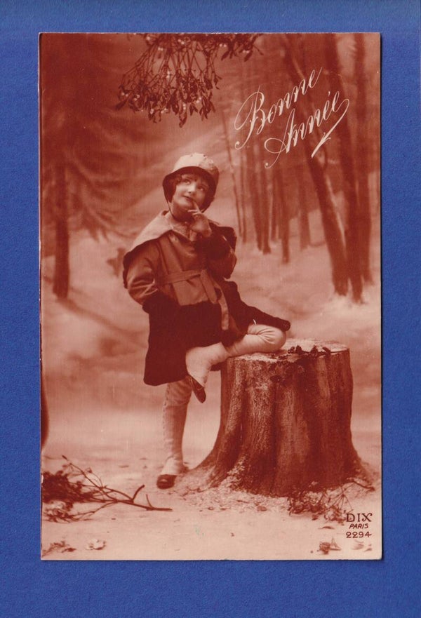 NOUVEL AN - Enfant - Gui - 1922