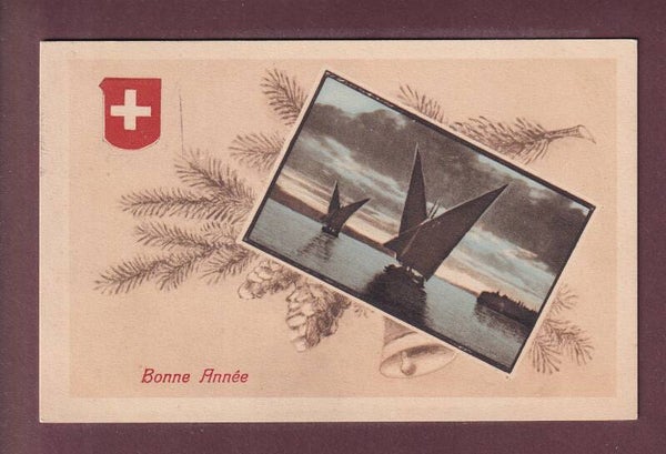 BARQUES DU LEMAN - Bonne Année - 1919