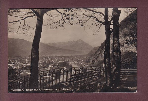 INTERLAKEN - Blick auf Unterseen und Niesen - 1930