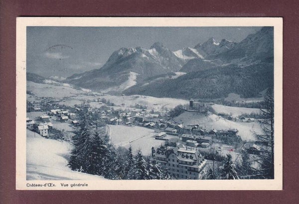 CHÂTEAU D'OEX sous la neige - 1928