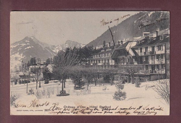 CHÂTEAU D'OEX - Hôtel Berthod - 1906