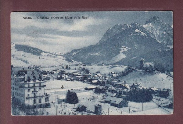 CHÂTEAU D'OEX en hiver - 1908