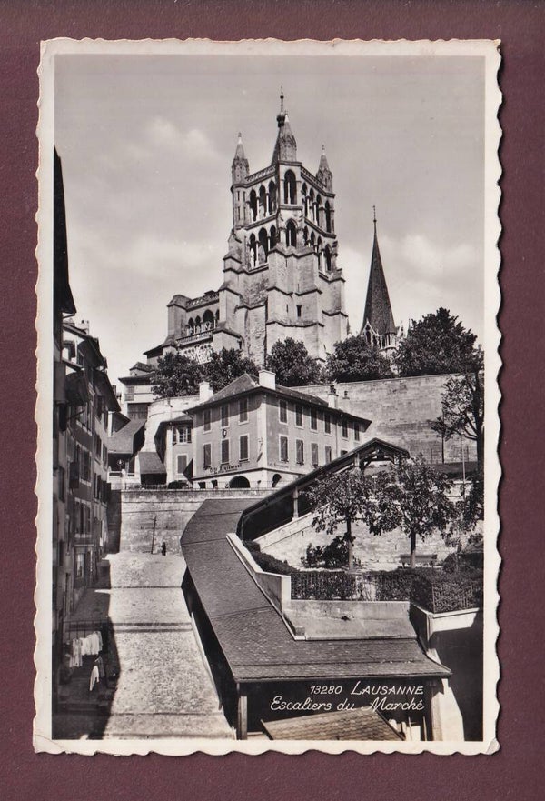 LAUSANNE - Escaliers du marché - 1955