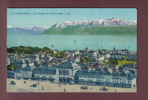LAUSANNE - La Gare et les Alpes