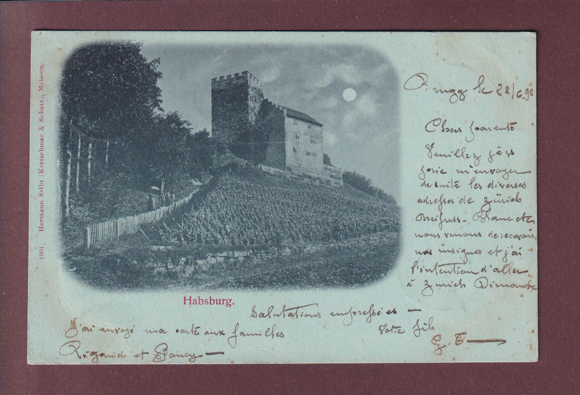 SCHLOSS HABSBURG - Mondschein - 1898