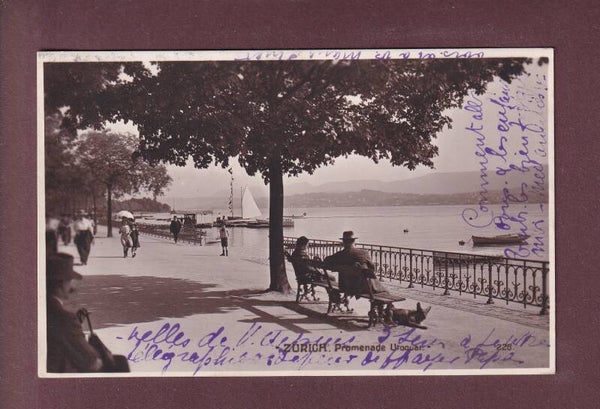 ZÜRICH - Promenade Utoquai - Leute - 1914