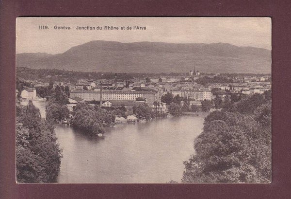 GENEVE - Jonction Rhône et Arve - 1924