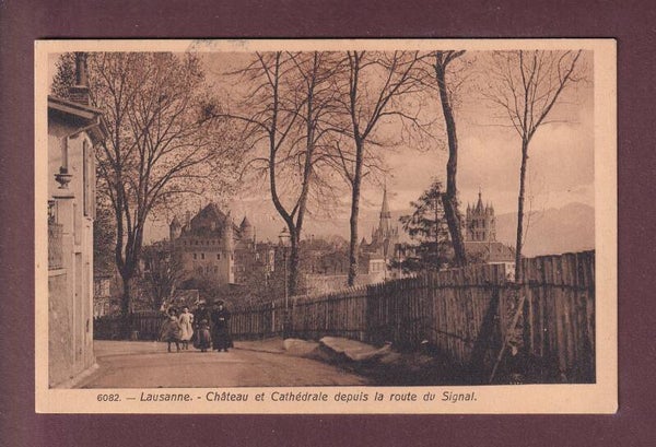 LAUSANNE - Route du Signal - Château - Cathédrale - 1912