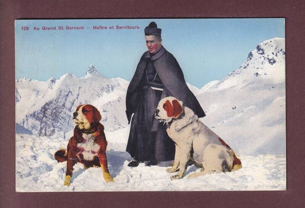 GRAND-SAINT-BERNARD - Maître et chiens - 1933