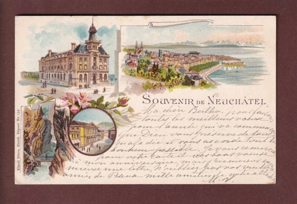 Souvenir de NEUCHÂTEL - 1900 Litho Künzli