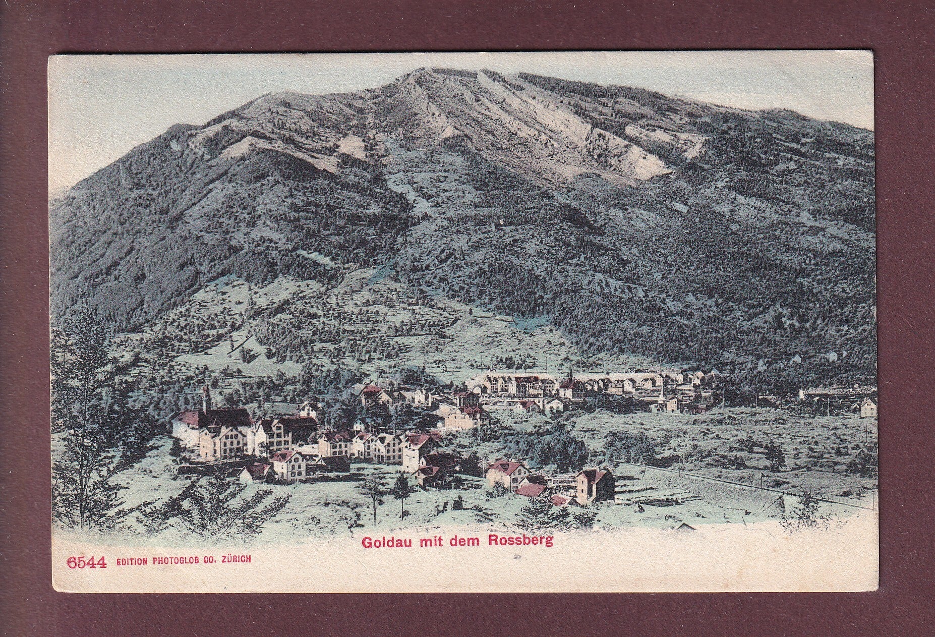 GOLDAU mit Rossberg - 1908