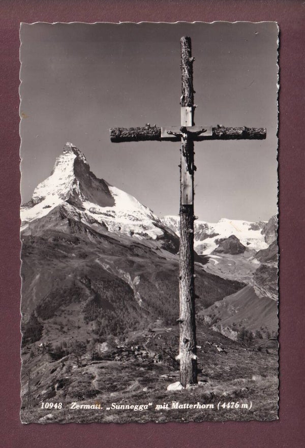 Zermatt - SUNNEGGA mit Matterhorn - 1962