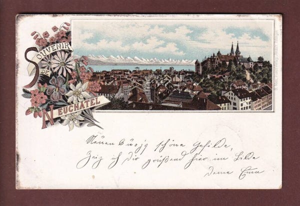 Souvenir de NEUCHÂTEL - 1898 Litho Metz