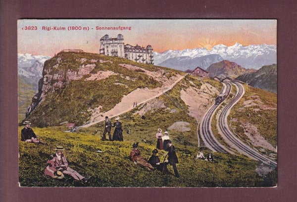 RIGI-KULM - Sonnenaufgang - Leute - 1906