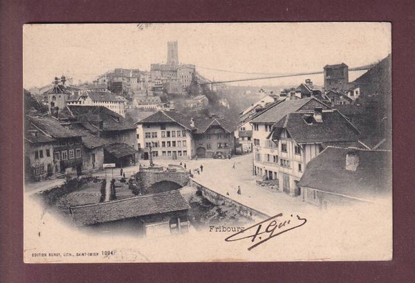 FRIBOURG - 1901 // pli d'angle //