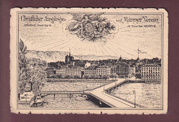 GENEVE - Christlicher Verein - 1923 // pli d'angle //