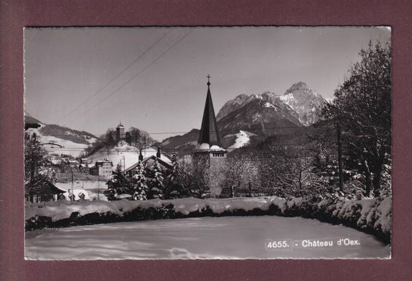 CHÂTEAU D'OEX - Eglises - 1957 // petit pli d'angle //