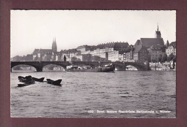 BASEL - Mittlere Rheinbrücke - 1966