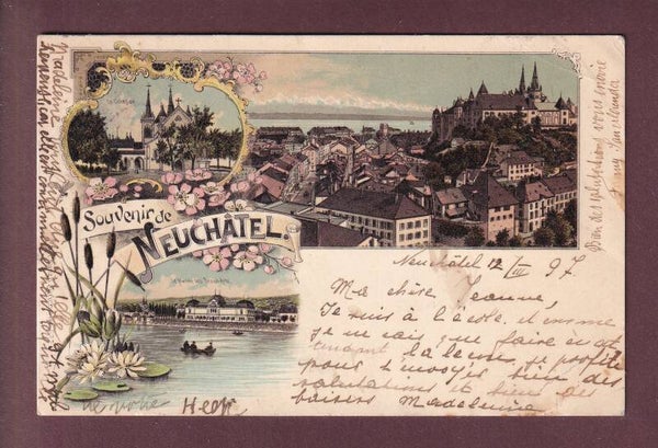 Souvenir de NEUCHÂTEL - 1897 // plis d'angle //