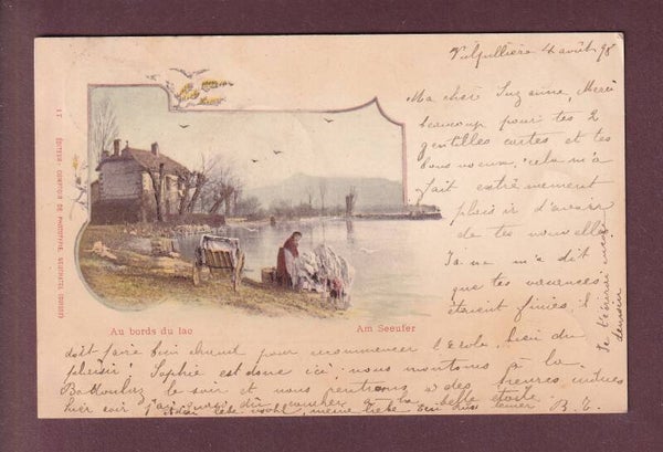 Au bords du Lac - Lessiveuse - CPN - 1898