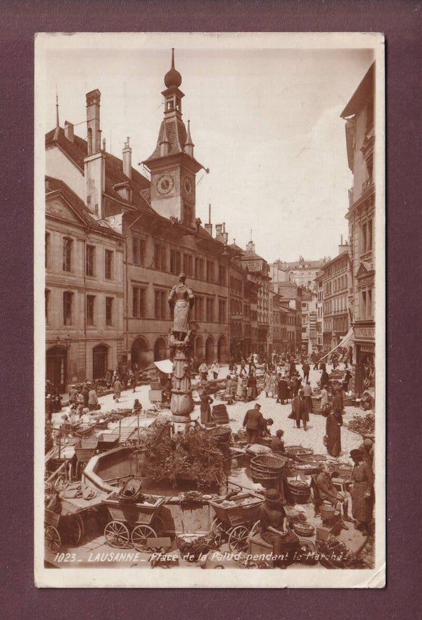 LAUSANNE - Marché à la Palud - 1928