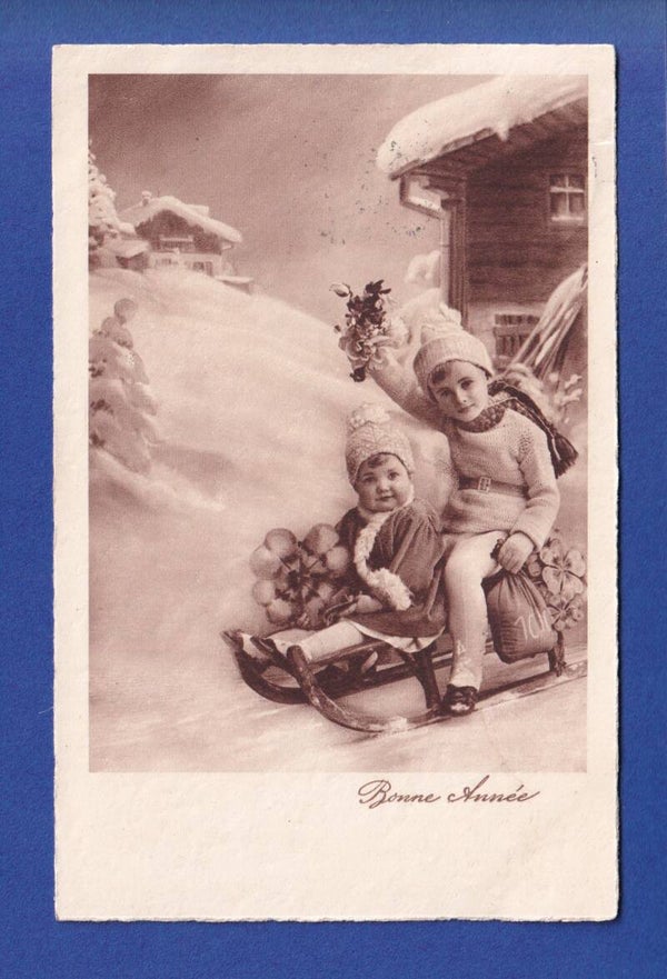 NOUVEL AN - Enfants - Neige - 1932