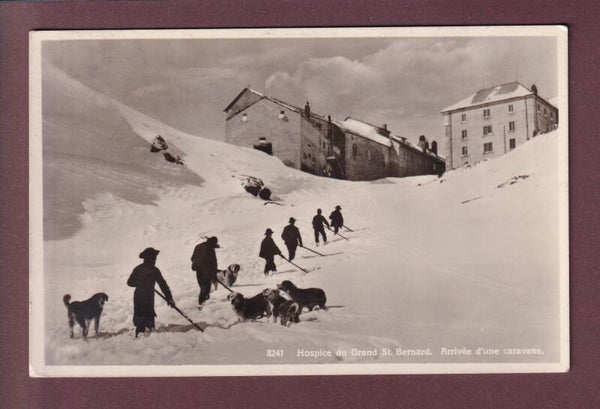 Hospice GRAND-SAINT-BERNARD - Arrivée d'une caravane - 1933