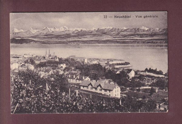 NEUCHÂTEL et les Alpes - 1917
