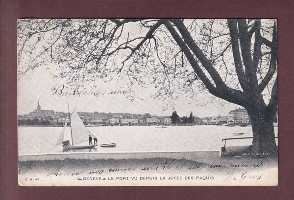 GENEVE depuis la jetée des Pâquis - 1904