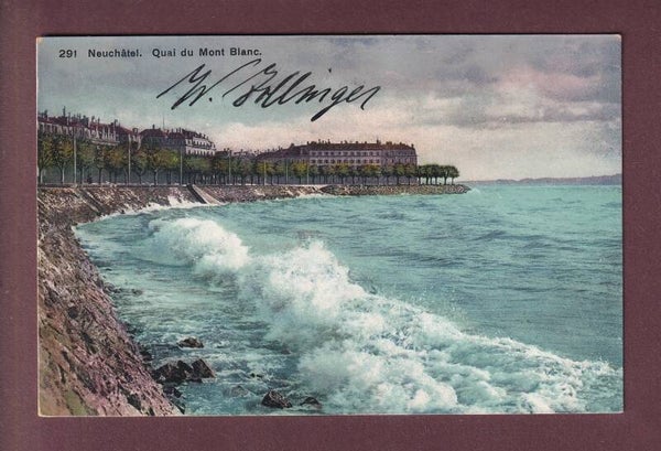 NEUCHÂTEL - Quai du Mont-Blanc - 1908