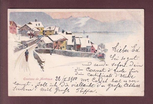 Environs de MONTREUX - 1900 // coin défectueux //