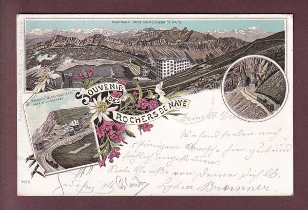 Souvenir des ROCHERS DE NAYE - 1899 // dos blessé //