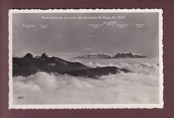 Panorama du Sommet des ROCHERS DE NAYE - 1945